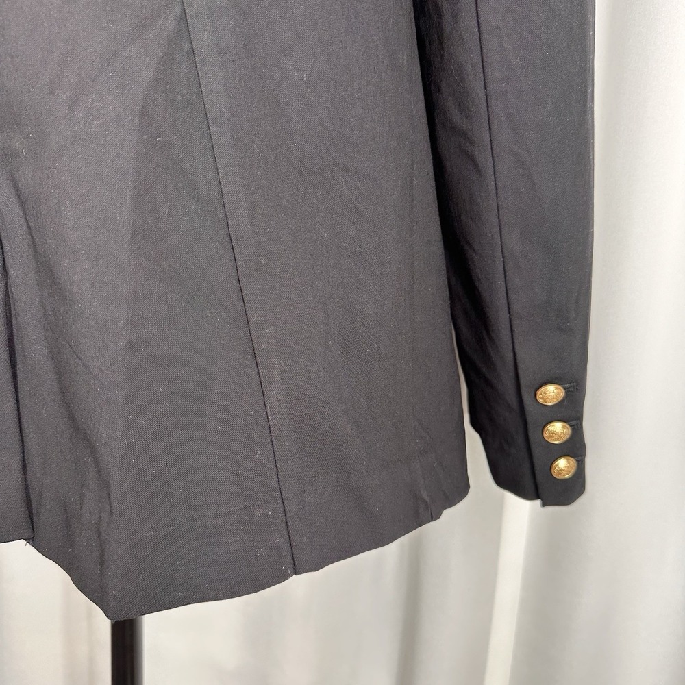 Lane Bryant The Bryant Blazer Sz 18 Hook Closure STRETCHY Gold Button Dbl Breast - Picture 5 of 16
